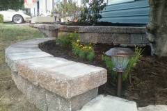 Full Features Landscape and Garden Center small retaining walls and bedding areas
