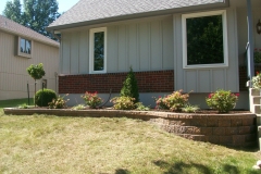 Full Features Landscape and Garden Center small retaining walls and bedding areas