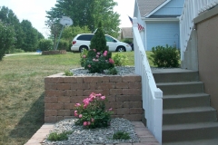 Full Features Landscape and Garden Center small retaining walls and bedding areas
