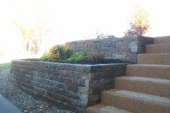 Full Features Landscape and Garden Center small retaining walls and bedding areas