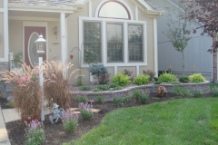 Full Features Landscape and Garden Center small retaining walls and bedding areas