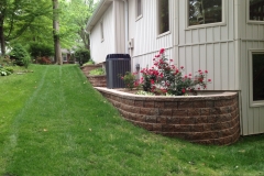 Full Features Landscape and Garden Center small retaining walls and bedding areas