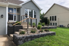 Full Features Landscape and Garden Center small retaining walls and bedding areas