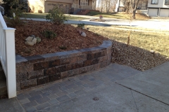 Full Features Landscape and Garden Center small retaining walls and bedding areas