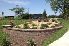 Full Features Landscape and Garden Center small retaining walls and bedding areas