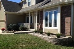 Full Features Landscape and Garden Center small retaining walls and bedding areas