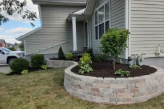 Full Features Landscape and Garden Center small retaining walls and bedding areas