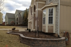 Full Features Landscape and Garden Center small retaining walls and bedding areas