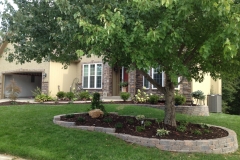Full Features Landscape and Garden Center small retaining walls and bedding areas