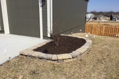 Full Features Landscape and Garden Center small retaining walls and bedding areas