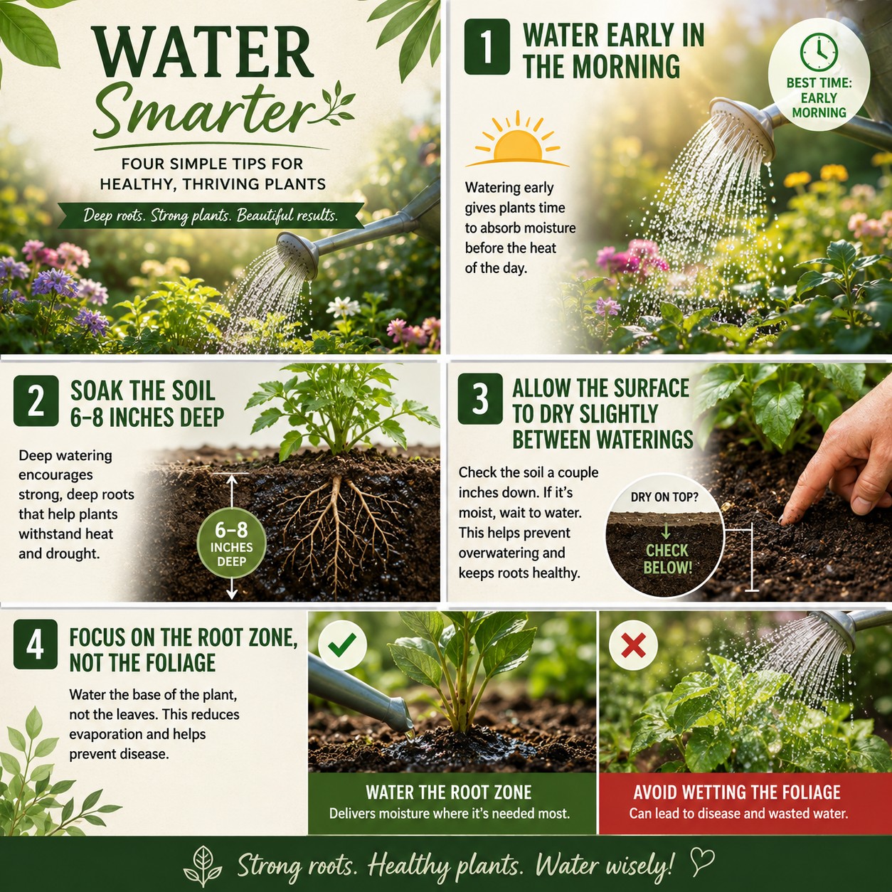An AI-generated illustration for watering techniques to help your plants thrive.